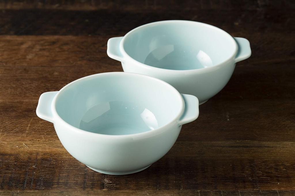Modern ARITA Arita Ware Soup Cup 200ml Set of 2 Stylish Microwave Safe Dishwasher Safe Bowl [Japanese Style] GoodPlus+ (Celadon)