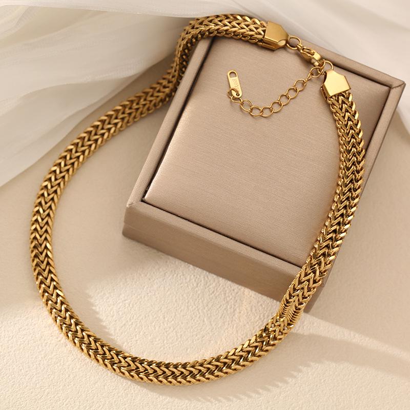 18K Gold Plated Heavy Duty Stainless Steel Chain Necklace – Hip Hop Punk Streetwear Accessory