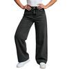 Women's High Waist Straight Leg Loose Casual Trousers Jeans