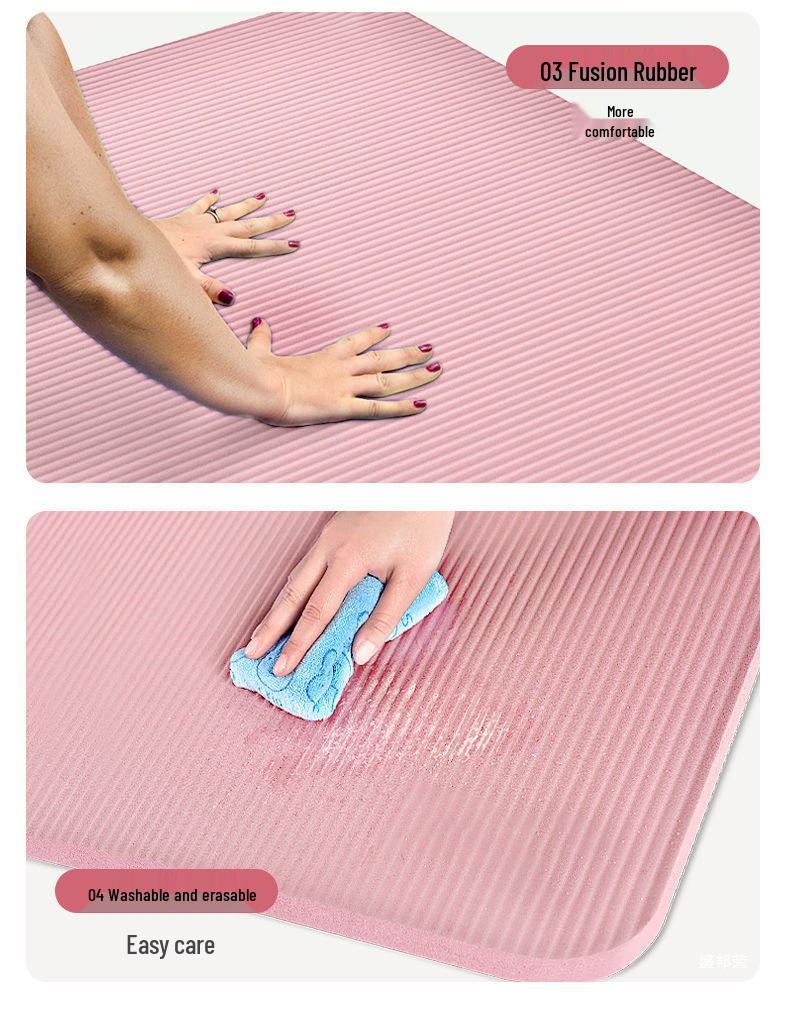 Thick 20mm Non-Slip Yoga Mat - Extra Wide, Soundproof & Shockproof for Home Fitness