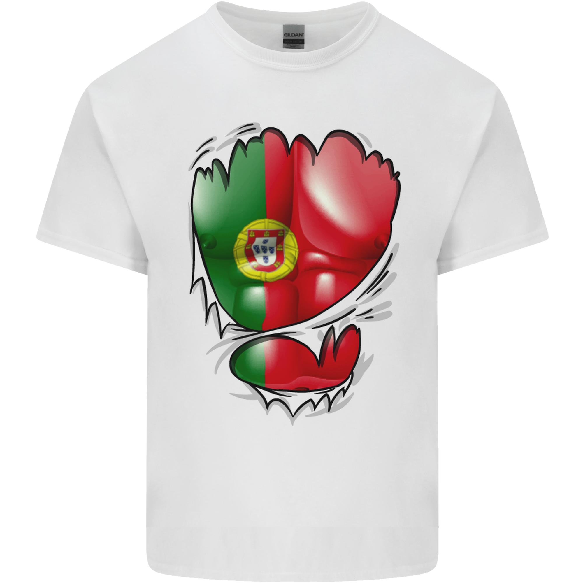 Gym Portuguese Flag Ripped Muscles Portugal Unisexs Light Cotton TShirt S