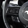 Carbon Fiber Steering Wheel Button Sticker Interior Panel Cover Trim for Ford Mustang 15-22 Anti Scratch Decorative Accessories
