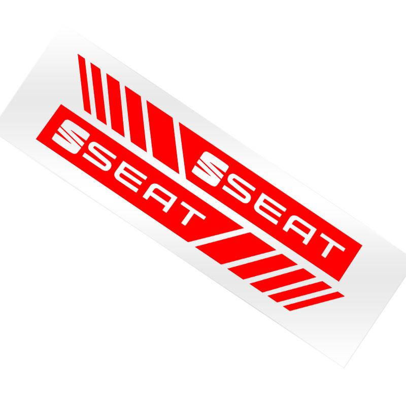 2PCS Car Rear View Mirror Side Stripe Badge 3D Sticker Car Styling for SEAT Leon FR 5 6 Alhambra MK3 MII Altea 5F Ibiza Toledo Cordoba