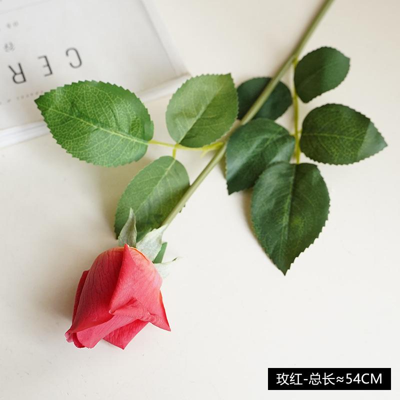 Moisturizing Rose Simulation Flower Single Lover Rose Home Decoration Valentine's Day Gift Rose Bud Bud