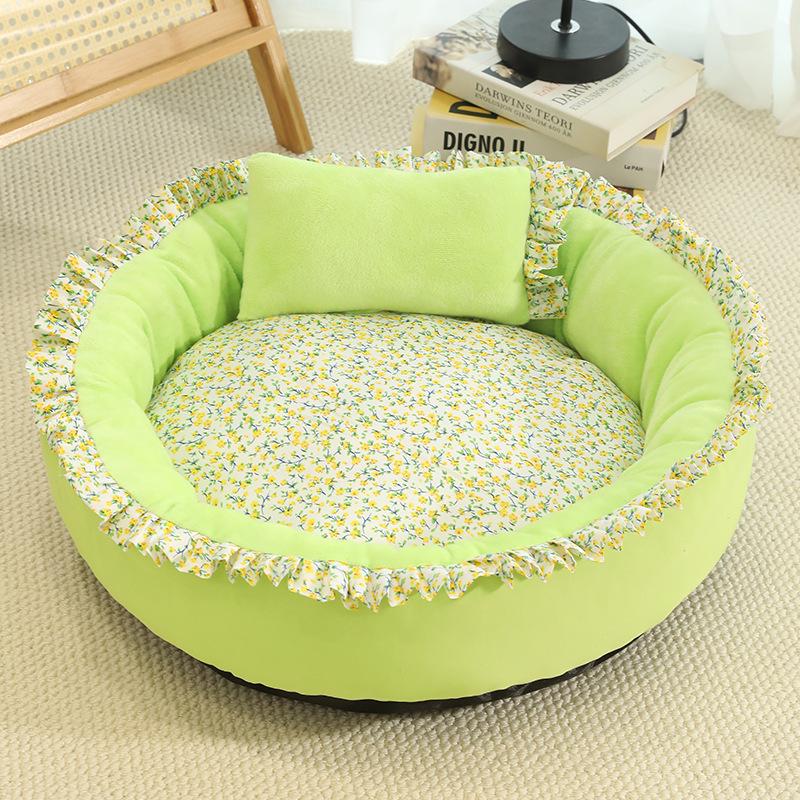 All-Season Pet Bed: Round Mat for Small-Medium Cats & Dogs
