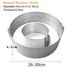 Adjustable Mousse Ring 3D Round & Square Cake Mold Stainless Steel Baking Mould Kitchen Dessert Accessories Cake Decorating Tool