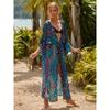 Plus Size Women's Print Bikini Sunblock Beach Holiday Cardigan Beach Cover Up