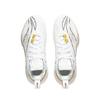 Li Ning Kids Basketball Comfortable Soft Fashion Low Top Basketball Shoes Kids sneaker Standard-White YKBV064-1