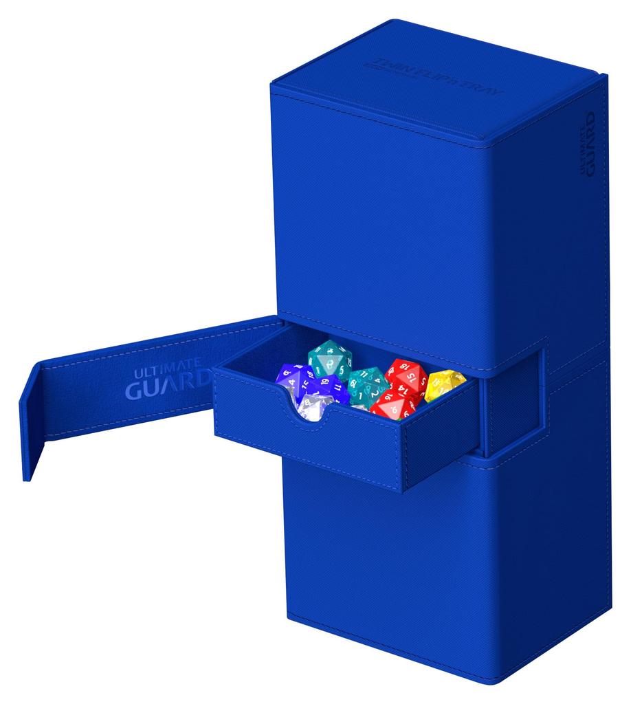 Ultimate Guard Twin Flip 'n' Tray Deck Case 266+ Xeno Skin Monochrome Blue