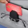 Car Glasses Holder Universal Car Visor Sunglasses Holder Clip Leather Eyeglasses Hanger and Ticket Card Clip Eyeglasses Mount