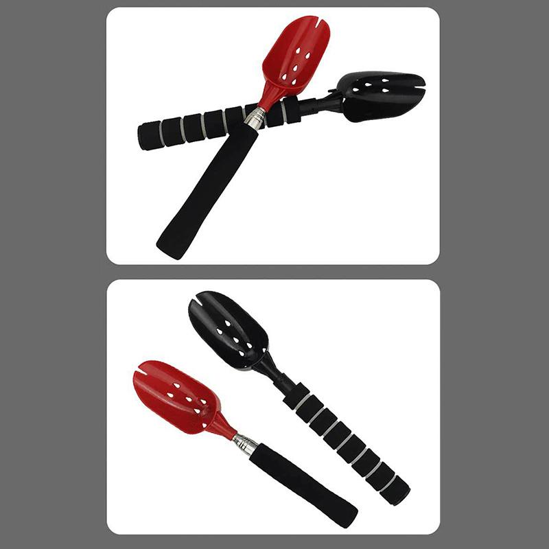 Bait Throwing Spoons Retractable Fish Bait Casting Scoop Lightweight Long Handle Non Slip Fishing Tackle Accessory