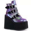 Fashion Gothic Ankle Boots for Women Motorcycle Boots Platform Wedge Super Women Boots Pumps Autumn Ladies Belt Round Lolita Punk Shoes