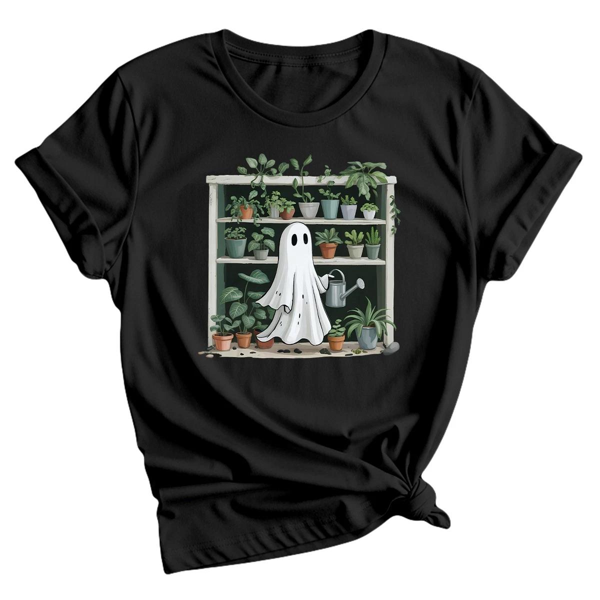 Ghost Gardening Hobbies Womens T-shirt Houseplant Lover S
