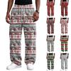 Pánské Streetwear Ležérní Volné Pohodlné Atletické Kalhoty s Vánočním Potiskem pro Sváteční Odpočinek