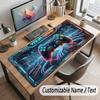 City Cyberpunk Theme Customized Mouse Pad Personalized Print Name Text Desk Mat For Home Office Table Decor
