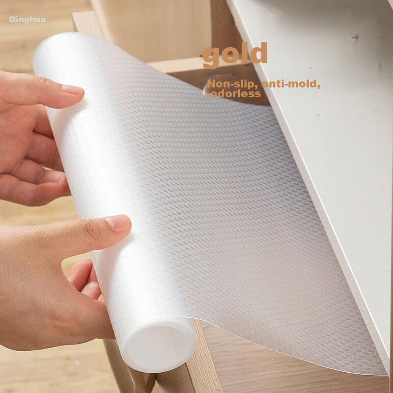 Qinghua Kitchen Oil-Proof Sticker, Cabinet Liner, Wardrobe And Shoe Cabinet Drawer Pad, Moisture-Proof Mat, Oil Barrier Pad, Transparent, 45*300cm