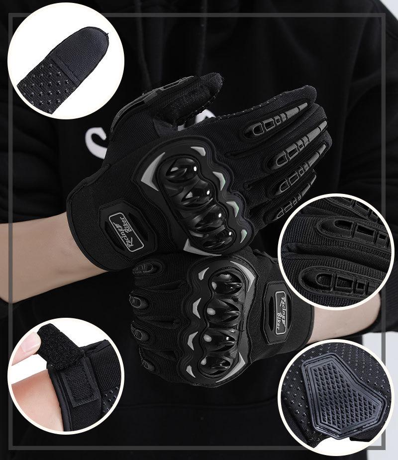 Men's Off-road Touchscreen Motorcycle Riding Gloves - Spring/Summer, Protective Anti-fall Hard Shell