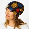 Plaid Print Turban Hats Contrasting Colors Keep Warm Women's Pile Hat  Autumn and Winter