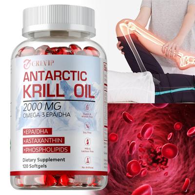 120pcs Antarctic Krill Oil - Brain, Joints & Heart Health, Cardiovascular Health
