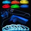 5M Car Environment El Wire LED USB Flexible Neon Interior Lights Car Decorative Accessories Dome Lights 6