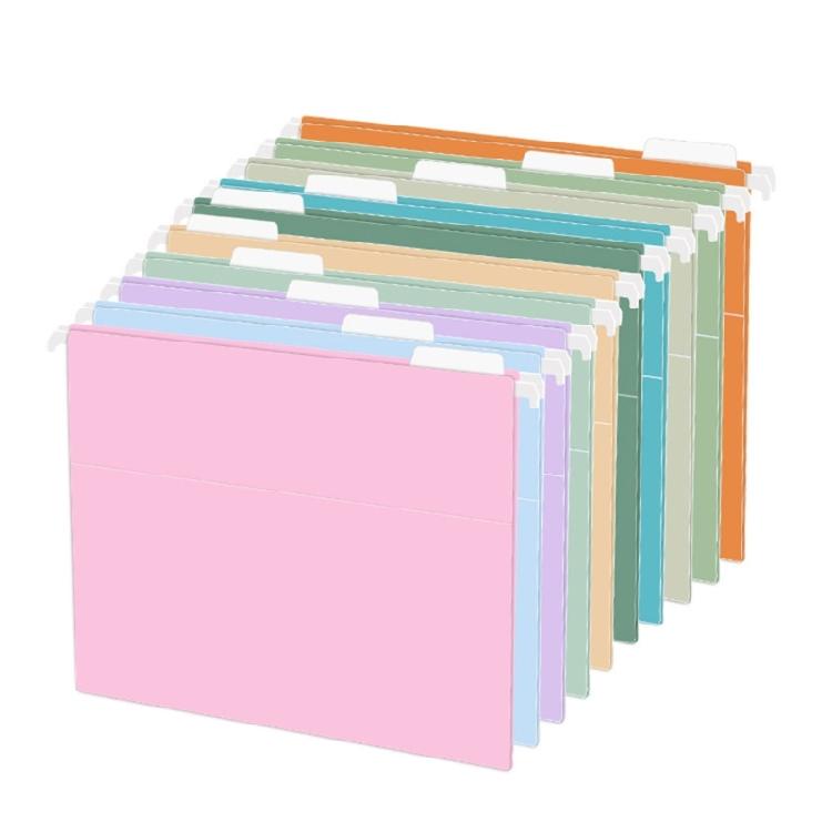 Adjustable Hanging File Folders Wall Mount File Holders with Sturdy Plastic Construction For Desk Cabinet Wall Mounting