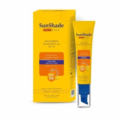Leeford Sunshade Ultra Block Sunscreen Gel FPS- 50 UVA/UVB, 30ml para mulheres e homens - Protetor solar em gel invisível | Protetor solar em gel para todos os tipos de pele