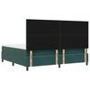 Box Spring Bed with Headboard Dark Green 200 x 200 cm Velvet