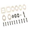 24pcs Exhaust Manifold Bolt Gasket Kit Metal Alloy Replacement for Dodge for Cummins 5.9L 12V
