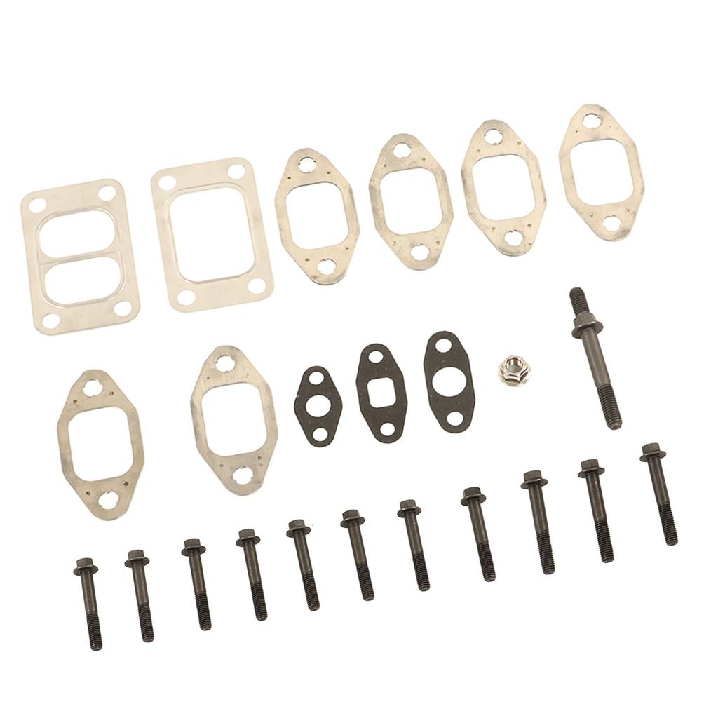 24pcs Exhaust Manifold Bolt Gasket Kit Metal Alloy Replacement for Dodge for Cummins 5.9L 12V