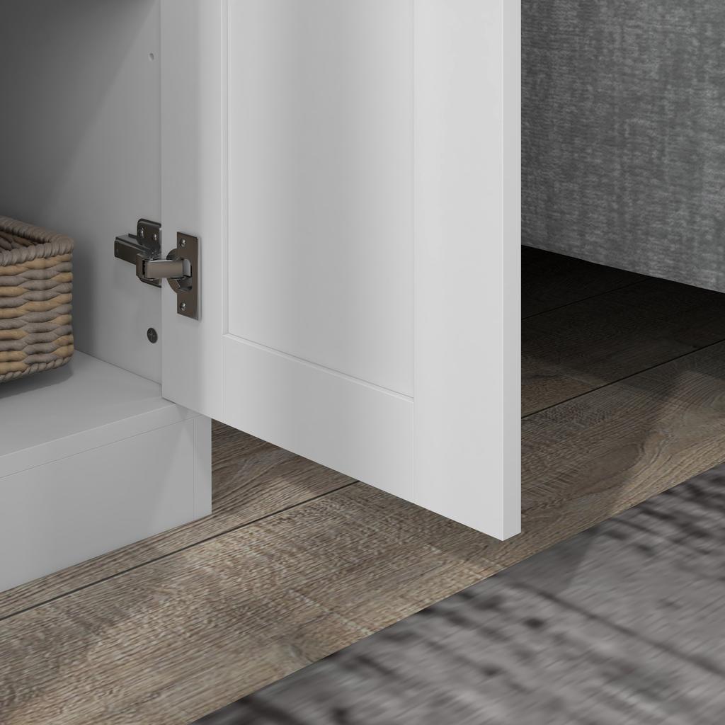 2-Door Cabinet Storage Cabinet with 5 Shelves, Contemporary Style, 60L X 36.5W X 175H