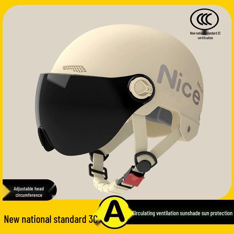 5XL National Standard Electric Vehicle Helmet for Wider Heads - Unisex, Sun-Protective, Summer-Ready (70cm)