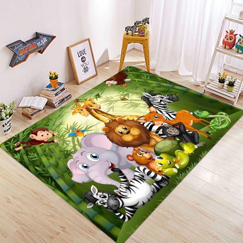 

Милые животные, узор бамбукового леса, коврик, нескользящий, моющийся ковер, придверный коврик для спальни, гостиной, кухни, декоративный коврик 50X80cm