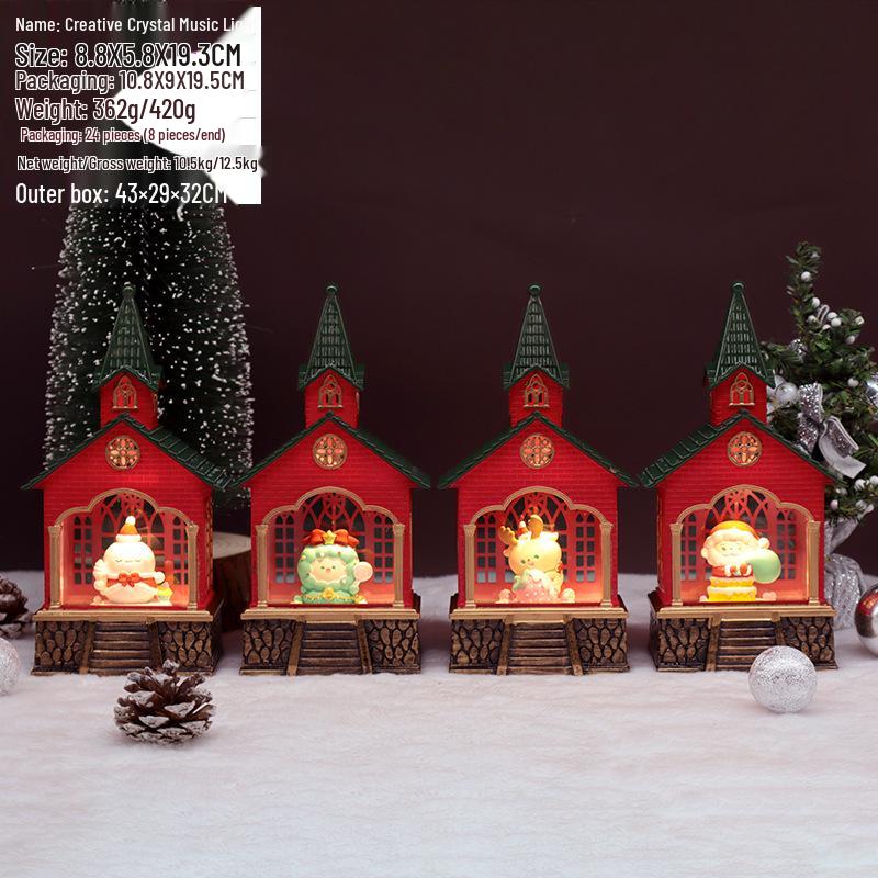 Christmas Crystal Ball Music Box Lantern Ornament