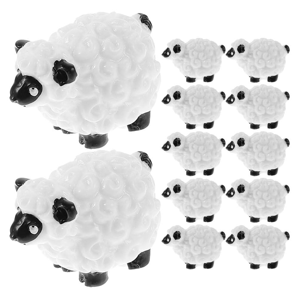 

NOLITOY 24pcs Micro Landscape Decoration Ornaments Animal Model Small Animal Figurine Resin Sheep Miniature Sheep Figurine Sheep Figurine Garden Sheep