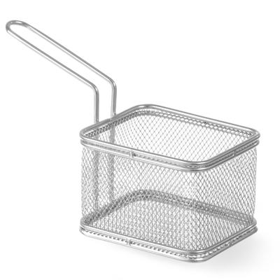 Miniature Basket for Fried Snacks, Stainless Steel, 100x80x75mm, Hendi 426425
