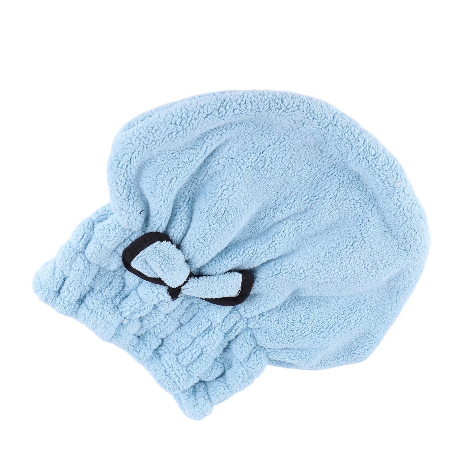 

Душевая шапочка с бантом, украшение для ванной, быстросохнущие женские, для девочек, для дам, для купания, шапка для волос, синяя