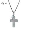 Hip-hop Crown Cross Shape Luminous Diamond Pendant Necklace Trendy Unisex Sweater Chain