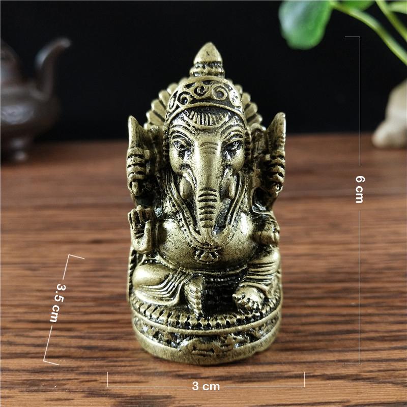 Ganesha Buddha Statue Elephant God Sculpture Ganesh Figurine Man-made Jade Stone Garden Home Decoration Accessories Statues