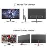 CHIGO 27" Curved Frameless Monitor, 100Hz, 1920×1080 Full HD, Ultra-Slim Design