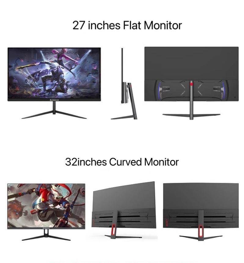CHIGO 27" Curved Frameless Monitor, 100Hz, 1920×1080 Full HD, Ultra-Slim Design