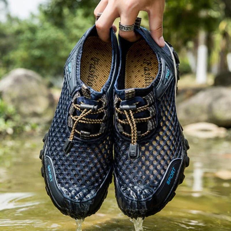 Breathable Sneakers Men Shoes  Fashion Shoes for Men Climbing Hiking Shoes Men Outdoor Beach Wading Tenis Barefoot Sneakers