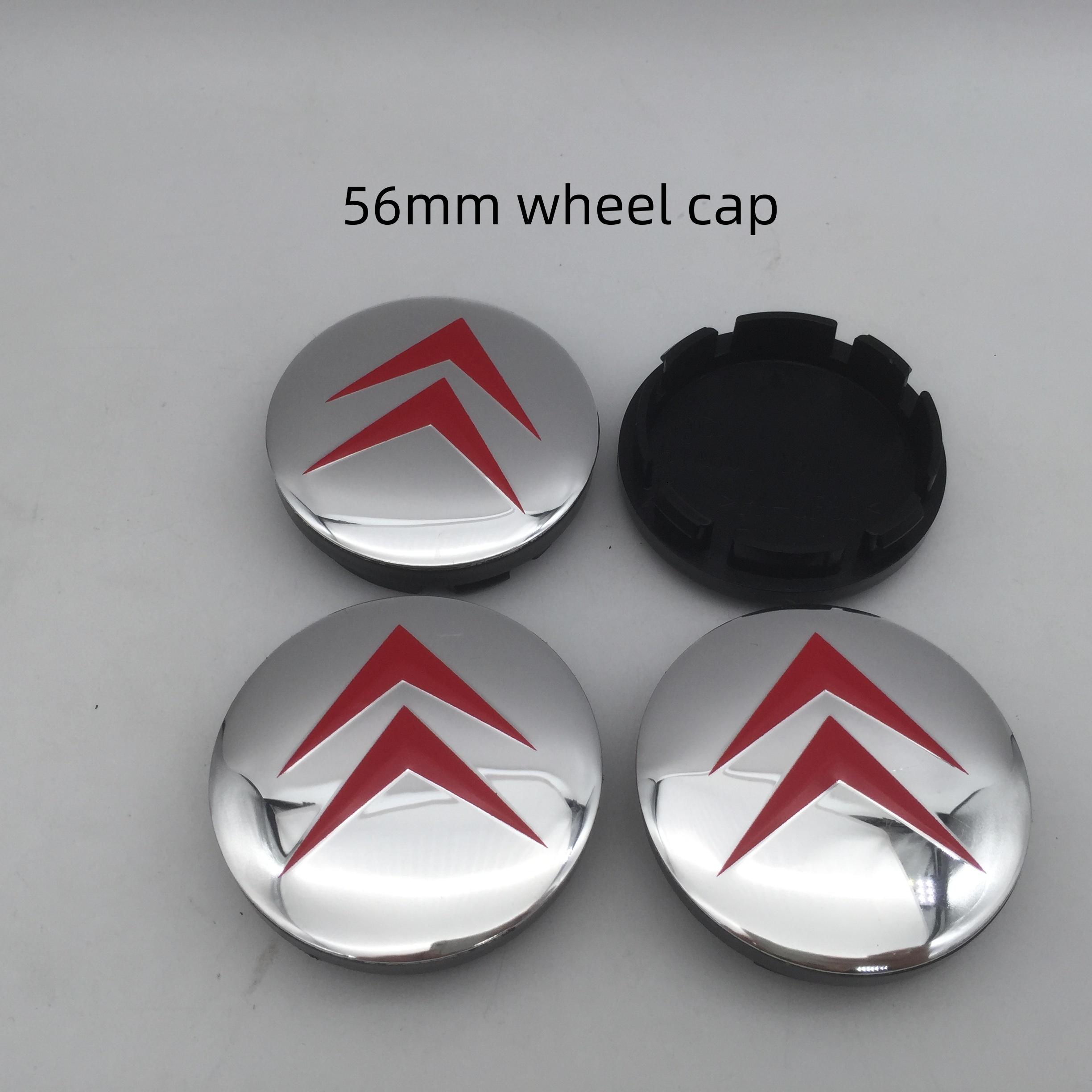 

4pcs 3D For Citroen 56mm 60mm 68mm Car emblem Wheel hub Center Cap Badge covers sticker Decals Styling accessories