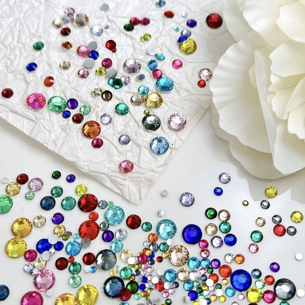 1440 Pcs Nail Art Crystal Beads 3D Nail Sparkle Decoration Sparkle Glass Rhinestone Women