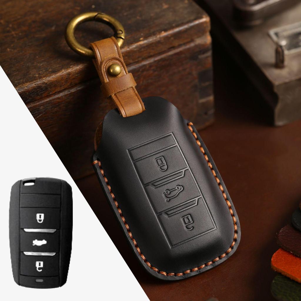 Changan Crazy Horse Leather Key Cover for CS35/CS55/CS75 Models