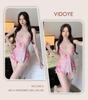 Women's Ice Silk Lace Pajama Set - Camisole & Shorts for Spring/Summer/Autumn