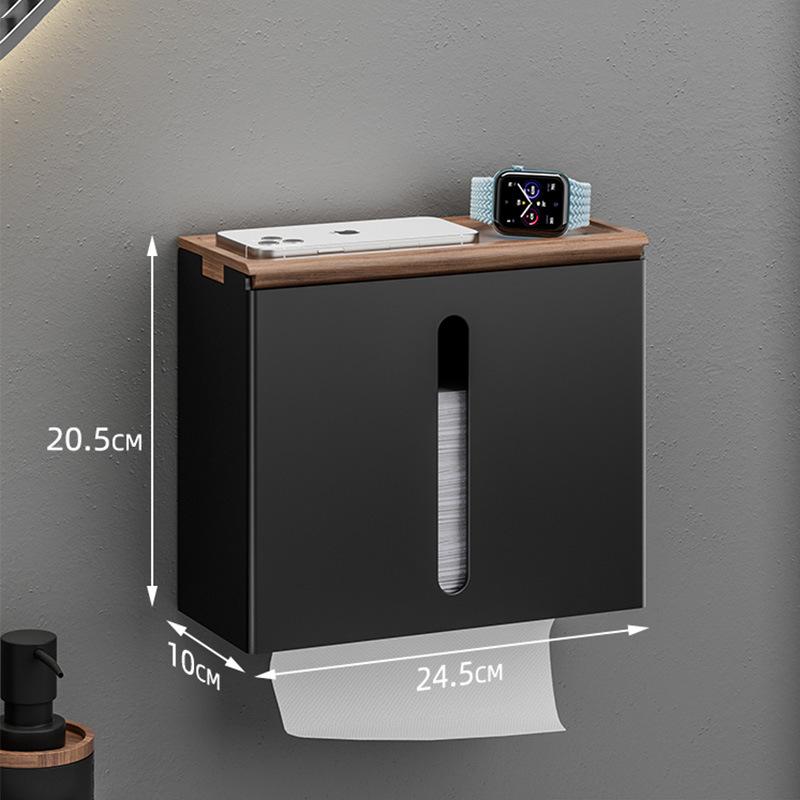 

White/Black 304 Stainless Steel Toilet Paper Towel Holder Wall-mounted Toilet Paper Dispensing Box Bathroom Hotel Storage Box чёрный