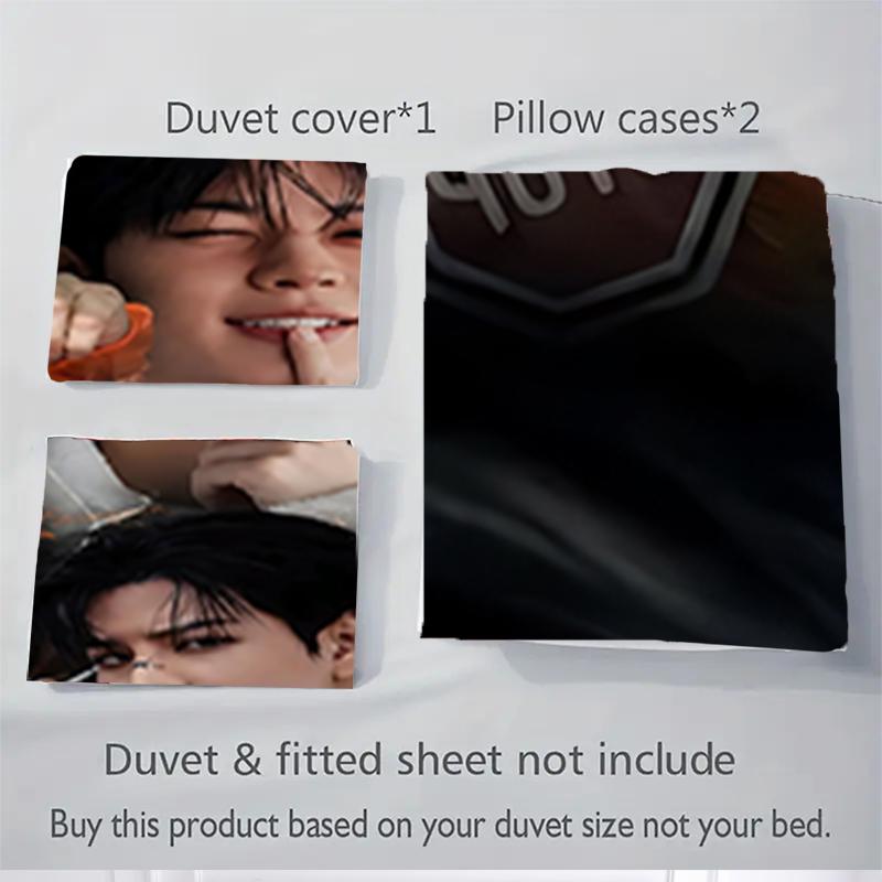 3Pcs Kpop Idol Collage Bedding Sets For All Sizes New 3D Printed Bed Cover Comforter Duvet Cover Pillowcase Bedroom Decoration