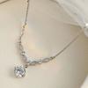 Jewelry Personalized Bright Necklace Diamond Pendant Necklace New Full Drill Clavicle Chain  Women