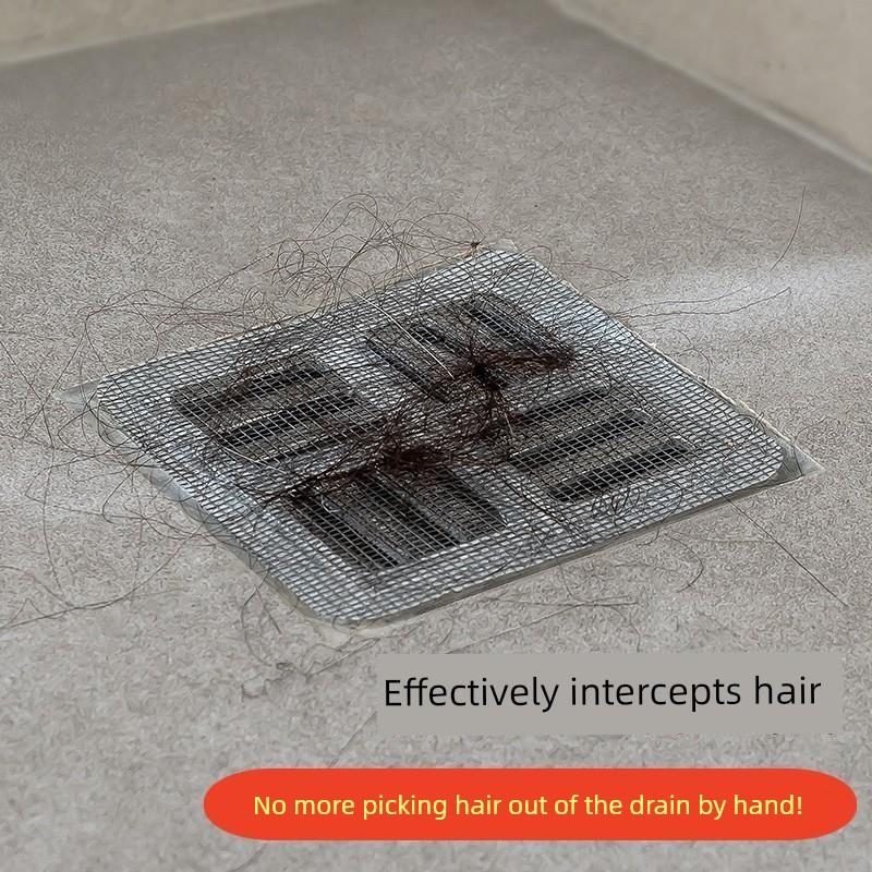 Hair Catcher for Bathroom, Adhesive Anti-Insect Hair Filter for Washroom, Kitchen Hair Net, Disposable Drain Cover