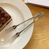 Long Handle Stainless Steel Dessert Fork Four Tine Fruit Forks Dinner Fork  Afternoon Tea